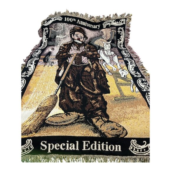 Emmett Kelly 100th Anniversary Special Edition Tapestry Throw Blanket Simply Cou - Picture 1 of 6